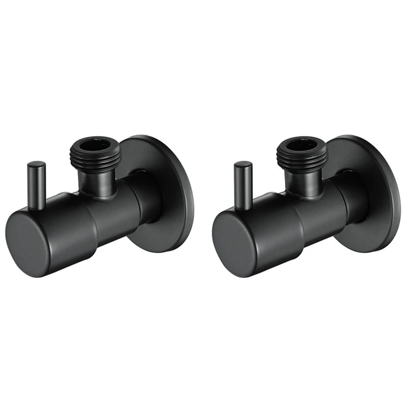 2X Black Angle Valve 304 Stainless Steel Water Stop Valve Leak-Proof Water Cold And Hot General Bathroom Accessories
2X Black Angle Valve 304 Stainless Steel Water Stop Valve Leak-Proof Water Cold And Hot General Bathroom Accessories