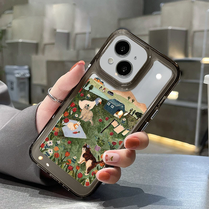 Cute Oil Painting Phone Case For iPhone 14 12 13 11 Pro Max 14 Plus Transparent Back Cover
Cute Oil Painting Phone Case For iPhone 14 12 13 11 Pro Max 14 Plus Transparent Back Cover