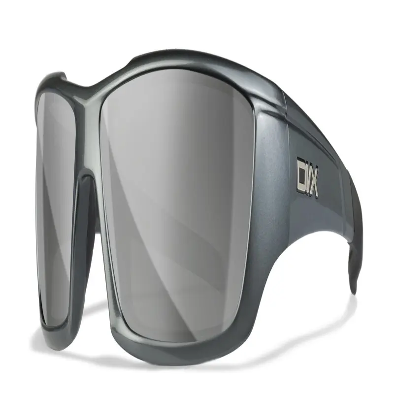 

Fashionable ANSI Z87.1 Safety Axon Sunglasses with Prescription-Ready Silver Flash Lens and Gunmetal Grey Frame