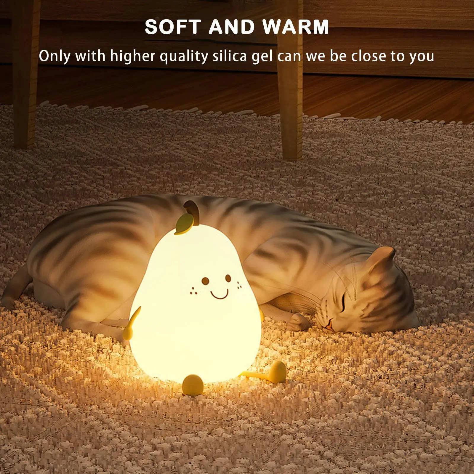 Led Pear Fruit Night Light Usb Rechargeable Dimming Bedside Baby Gift Table Decoration Bedroom Light Couple Silicone Lamp N9r6
Led Pear Fruit Night Light Usb Rechargeable Dimming Bedside Baby Gift Table Decoration Bedroom Light Couple Silicone Lamp N9r6