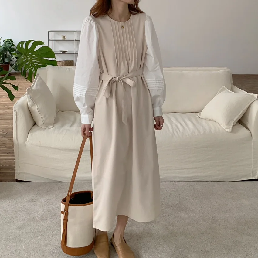GASPARINE Vintage Patchwork Long Dress Women 2022 New Spring Autumn Korean Style Lace-up Maxi Dresses Elegant Chic Vestidos
GASPARINE Vintage Patchwork Long Dress Women 2022 New Spring Autumn Korean Style Lace-up Maxi Dresses Elegant Chic Vestidos