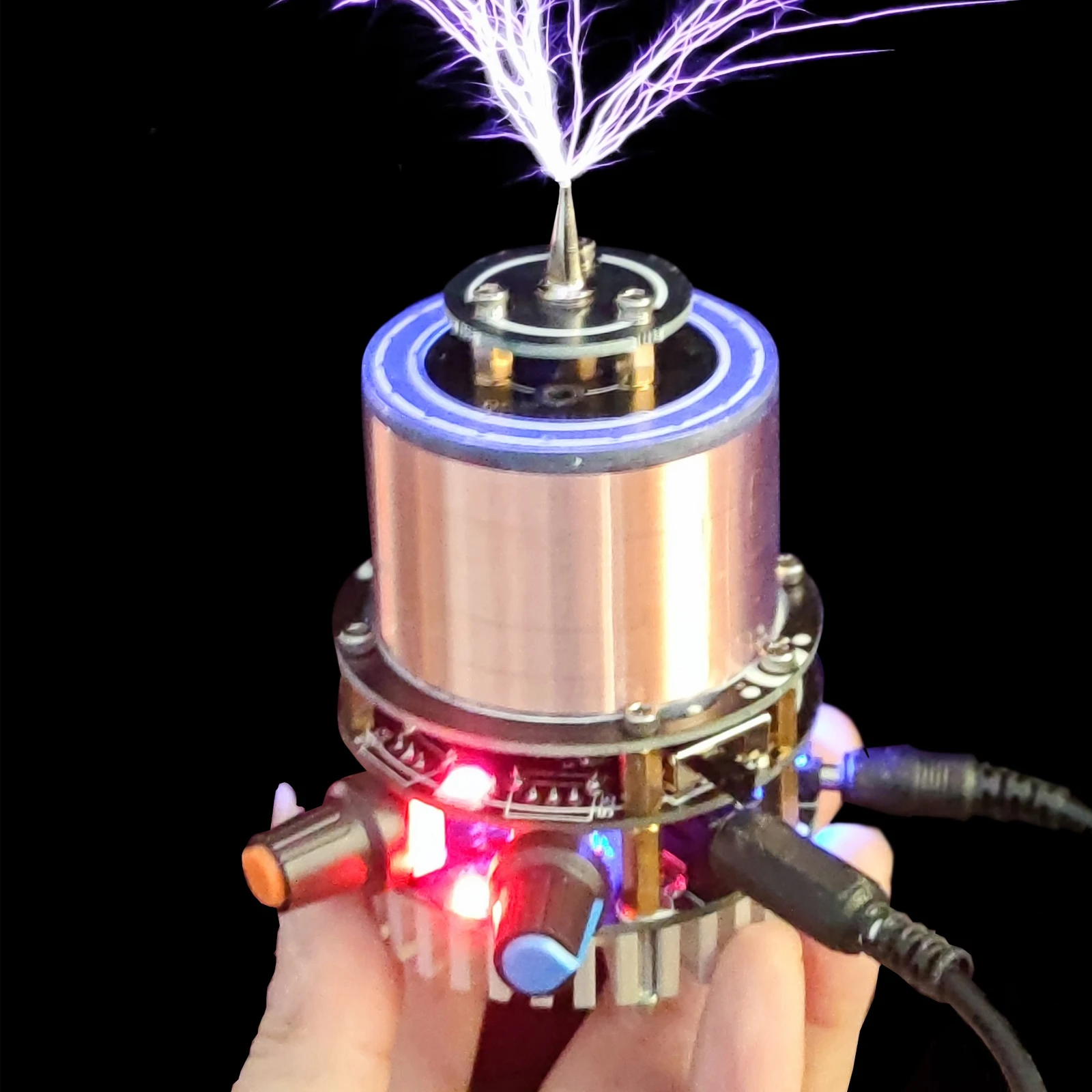 SSTC Mini Tesla Coil Double Class-E Solid State Tesla Coil Artificial Lightning
SSTC Mini Tesla Coil Double Class-E Solid State Tesla Coil Artificial Lightning
