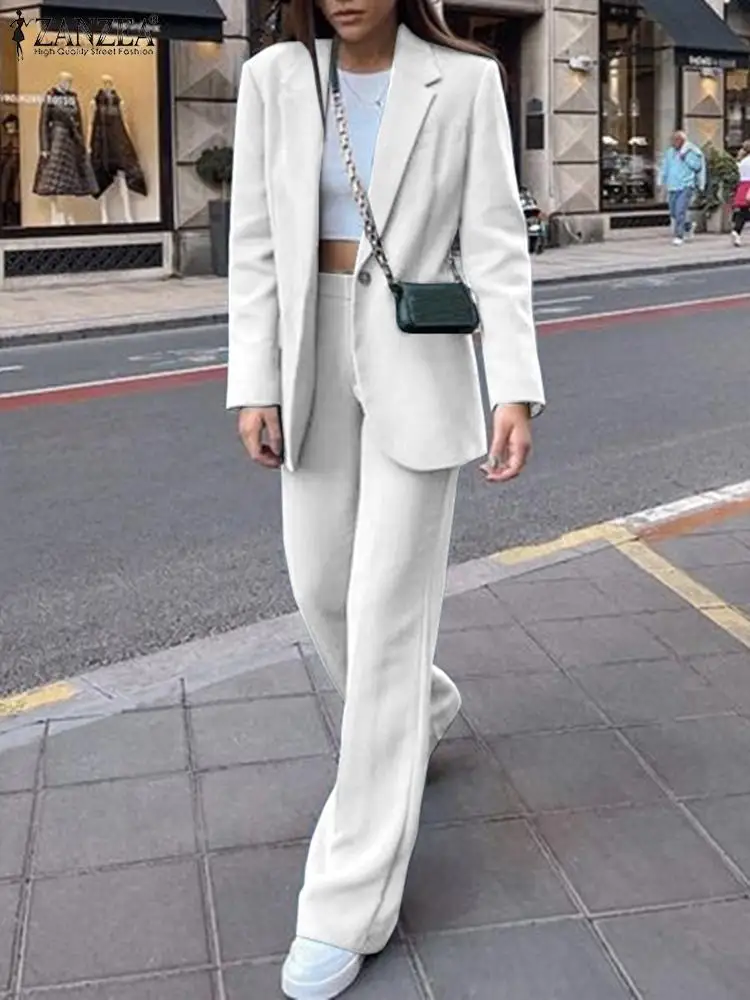 ZANZEA Fashion 2 Piece Pant Sets Women 2023 Spring Elegant Blazer Matching Sets Holiday Solid Long Trousers Suits Office Outfit
ZANZEA Fashion 2 Piece Pant Sets Women 2023 Spring Elegant Blazer Matching Sets Holiday Solid Long Trousers Suits Office Outfit