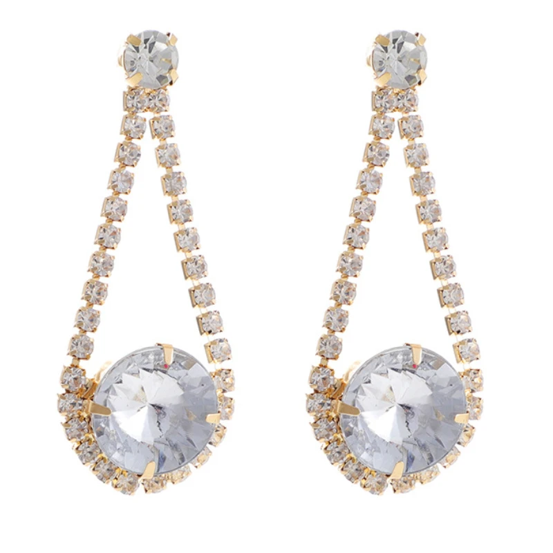 Personality Rhinestone Water Drop Dangle Earrings for Woman Party
Personality Rhinestone Water Drop Dangle Earrings for Woman Party