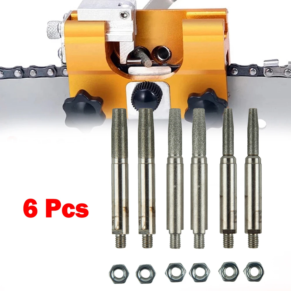 6pcs Chainsaw Sharpener Grinding Head Parts Hand Chain Grinder Diamond Cylindrical Burr 4/5/6mm Garden Power Tools Accessories
6pcs Chainsaw Sharpener Grinding Head Parts Hand Chain Grinder Diamond Cylindrical Burr 4/5/6mm Garden Power Tools Accessories