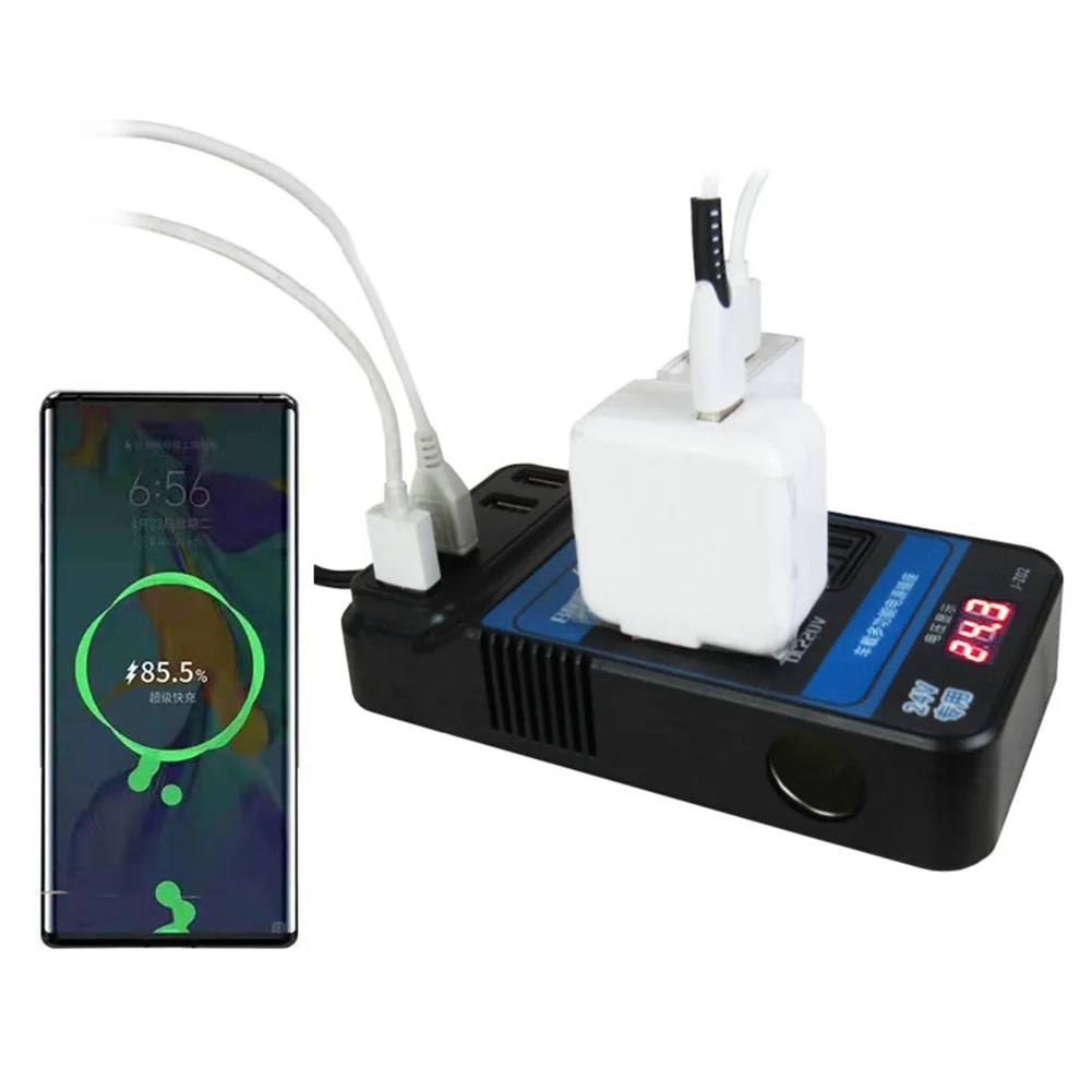 Converter Trip Power Inverter Vehicle 4-USB DC12V 24V To DC110V/220V LED Display Overcurrent Protection Overload Protection New
Converter Trip Power Inverter Vehicle 4-USB DC12V 24V To DC110V/220V LED Display Overcurrent Protection Overload Protection New