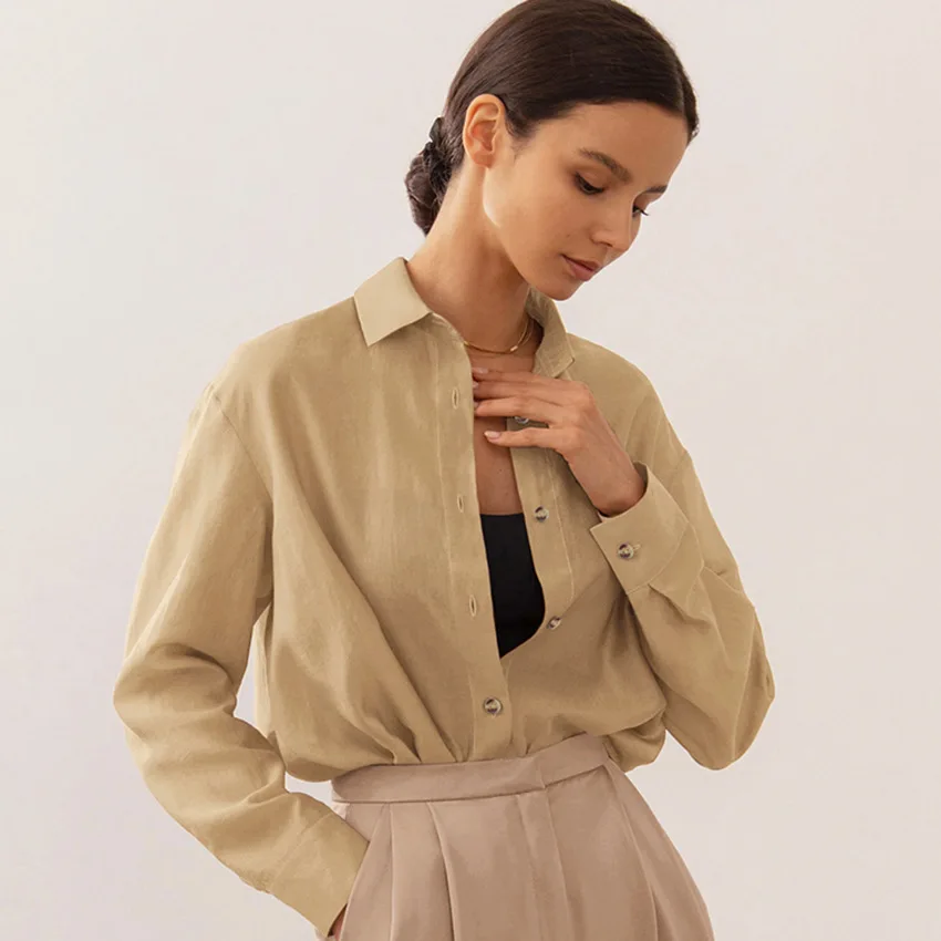2022 Fashion Lapel Loose Casual Solid Color Blouse Chiffon Shirt Elegant Ladies Single Breasted Shirt Women Shirts
2022 Fashion Lapel Loose Casual Solid Color Blouse Chiffon Shirt Elegant Ladies Single Breasted Shirt Women Shirts