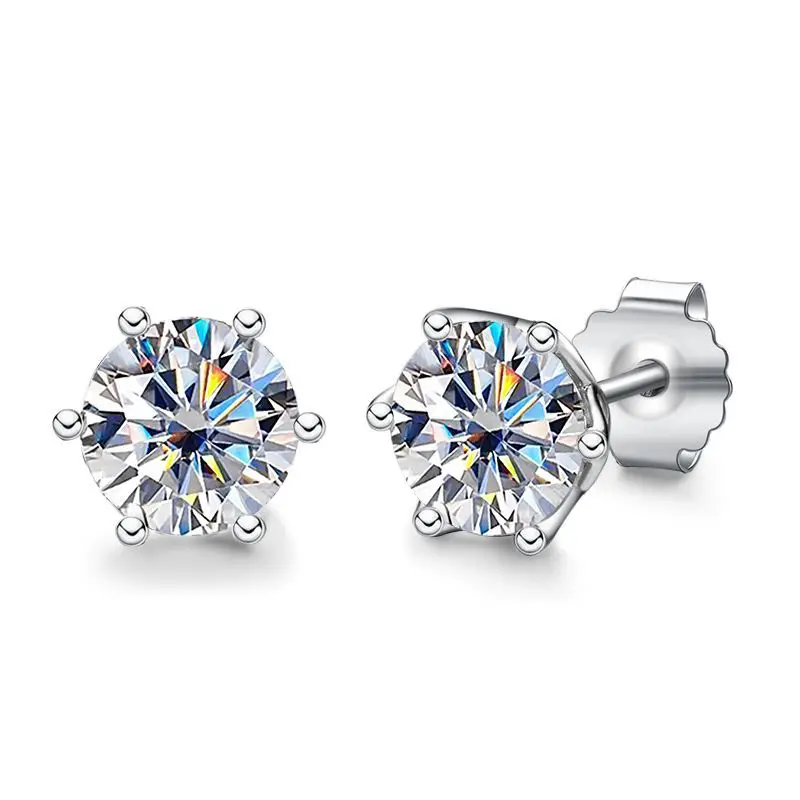 0.5ct 1ct Total D Color Moissanite Diamond Six Claws 925 Sterling Silver Stud Earrings For Woman 2022
0.5ct 1ct Total D Color Moissanite Diamond Six Claws 925 Sterling Silver Stud Earrings For Woman 2022