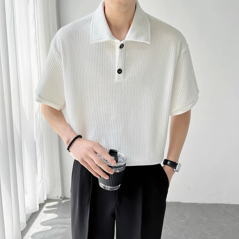 Summer Short Sleeved T-shirt Men Slim Fashion Casual Lapel T Shirt Men Korean Black White Plaid Tshirt Mens Polo Shirt M-3XL
Summer Short Sleeved T-shirt Men Slim Fashion Casual Lapel T Shirt Men Korean Black White Plaid Tshirt Mens Polo Shirt M-3XL