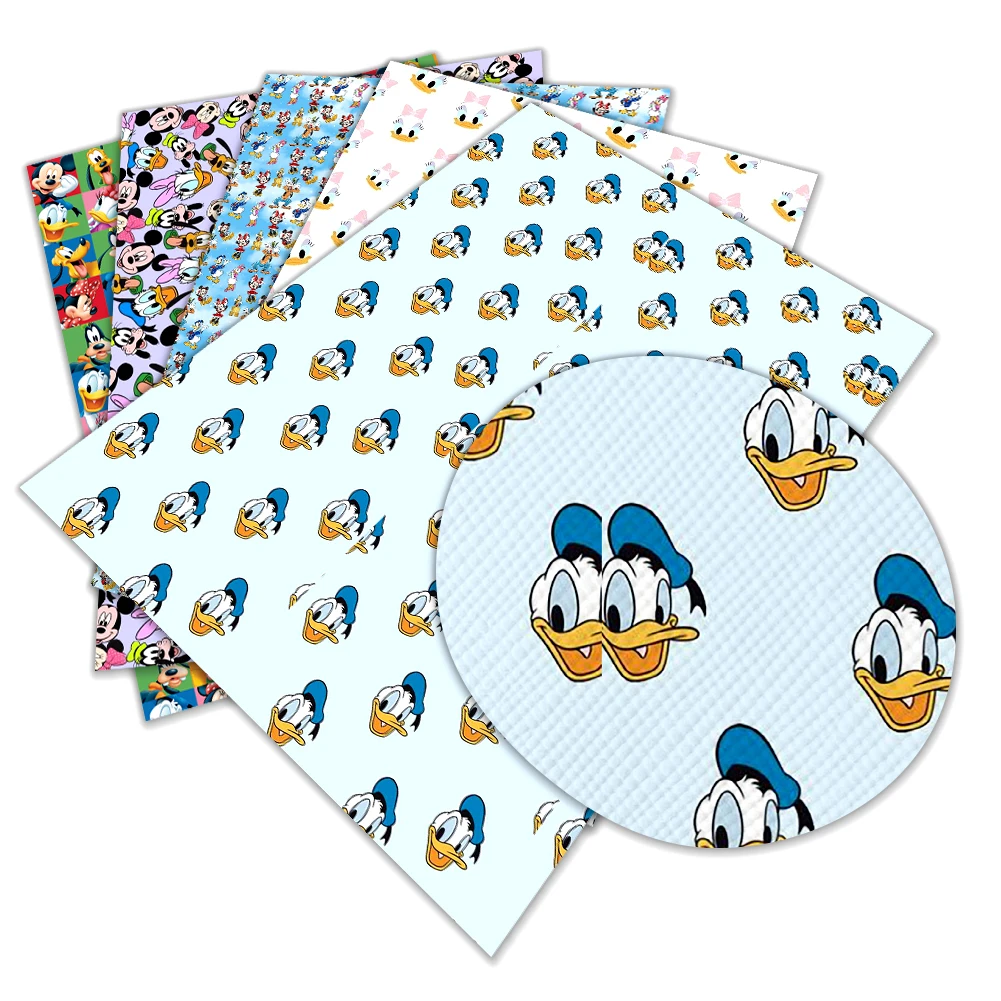 Cartoon Disney Donald Duck and Daisy Print Pattern Artificial Leather Cross Pattern for DIY Jewelry Earring Craft Making 22*30cm
Cartoon Disney Donald Duck and Daisy Print Pattern Artificial Leather Cross Pattern for DIY Jewelry Earring Craft Making 22*30cm