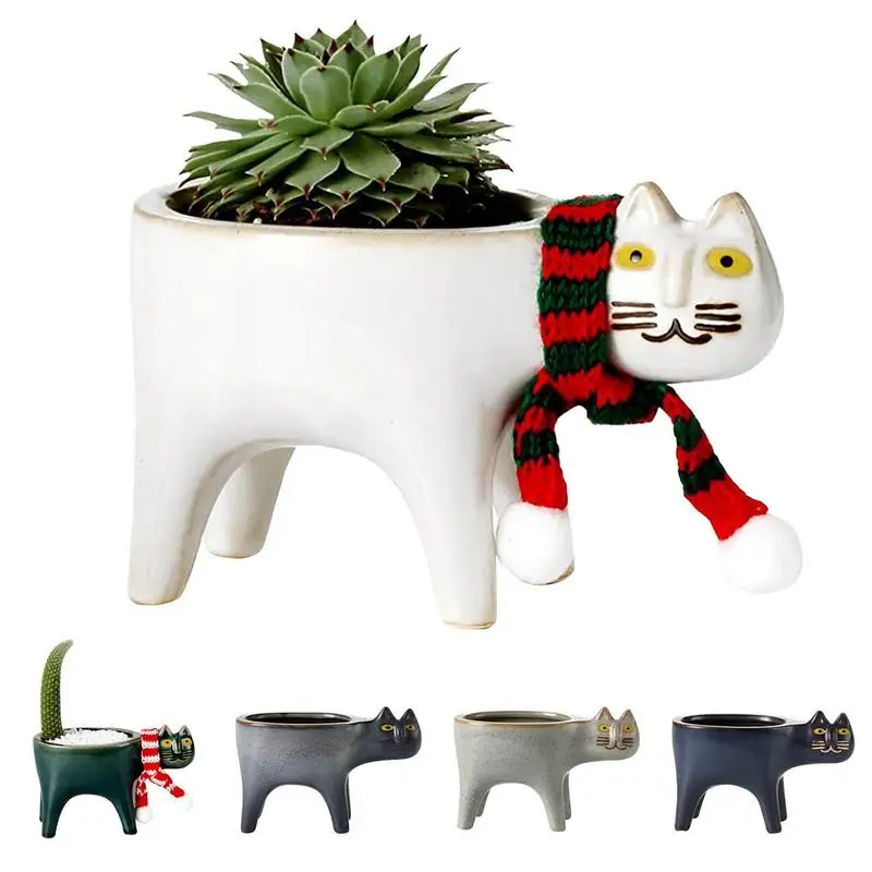 Ceramic Flower Pot Cute Cat Shape Garden Pots Succulent Planter Plant Container Home Desktop Decor Vase For Living Room
Ceramic Flower Pot Cute Cat Shape Garden Pots Succulent Planter Plant Container Home Desktop Decor Vase For Living Room