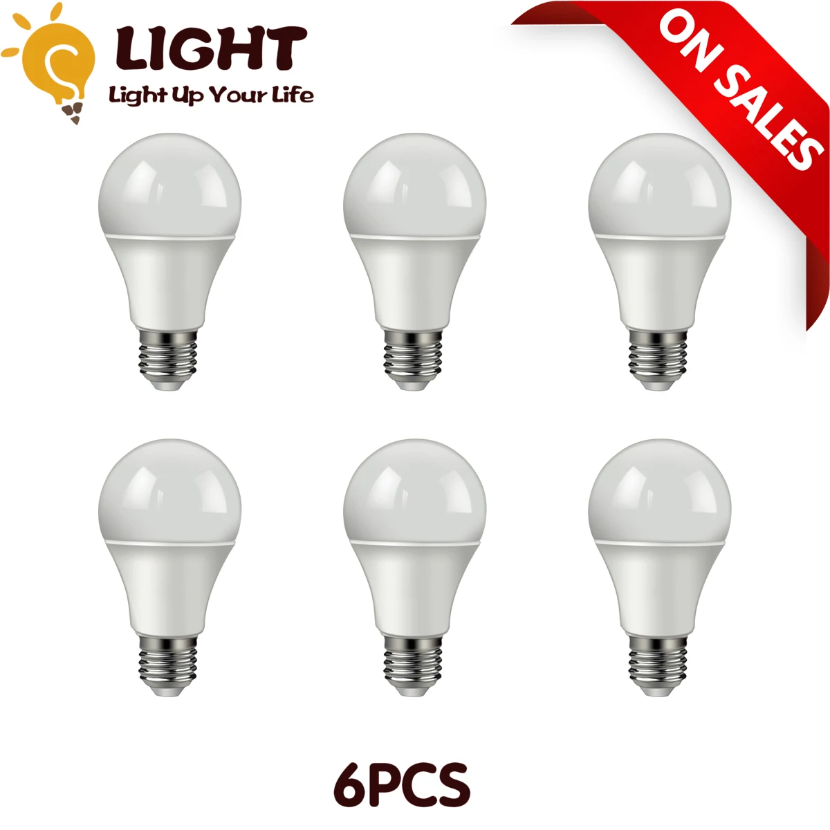 

6pcs LED Bulb Lamps A60 E27 B22 AC220V- 240V Light Bulb Real Power 10W 12W 3000K-6000K Lampada Living Room Home LED Bombilla