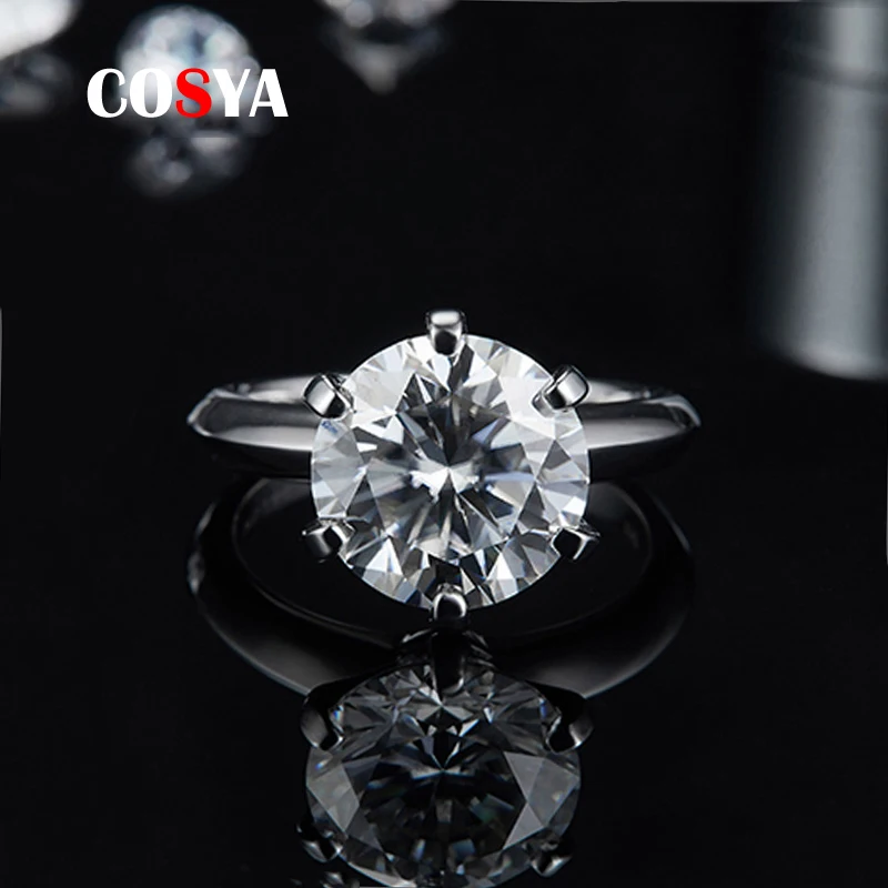 COSYA 925 Sterling Silver Real 5 Carat Moissanite Six Claws Diamond Rings For Women Wedding Party Fine Jewelry Valentine Gifts
COSYA 925 Sterling Silver Real 5 Carat Moissanite Six Claws Diamond Rings For Women Wedding Party Fine Jewelry Valentine Gifts