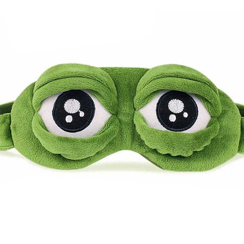 

3d-маска для сна в виде лягушки, плюшевая накладка на глаза, дорожная мультяшная накладка на глаза для путешествий, расслабляющий подарок для...