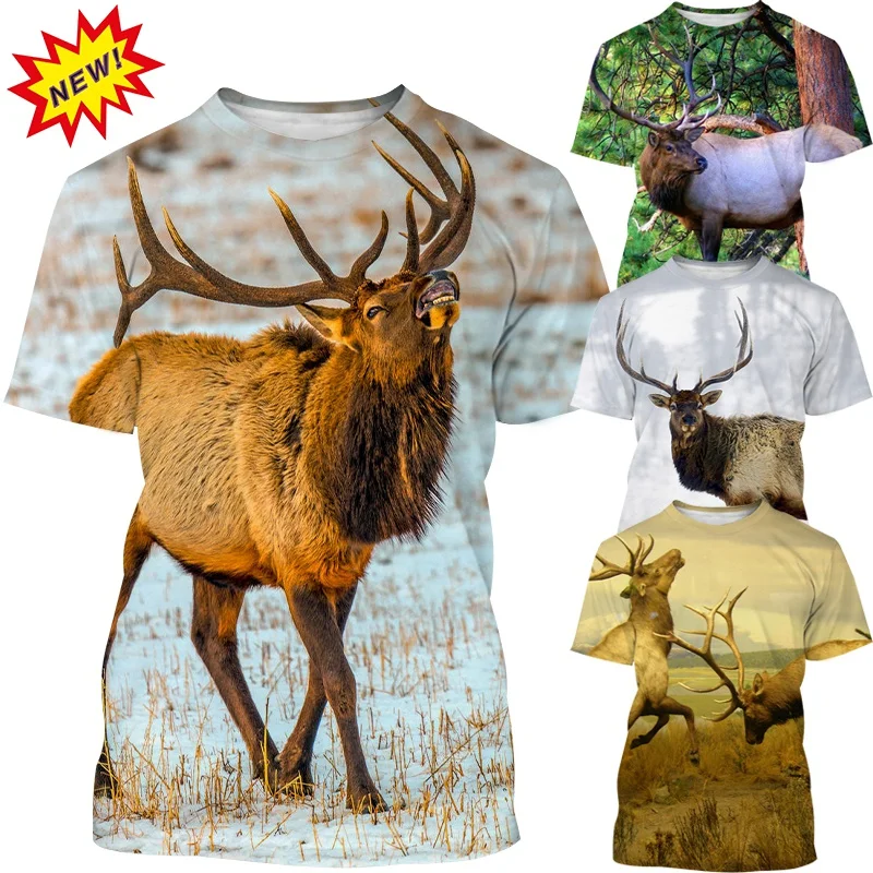 2022 3D Printing New Animal Elk Pattern T-shirt Fashion Unisex Harajuku Street Style Casual Round Neck Short-sleeved T-shirt Top
2022 3D Printing New Animal Elk Pattern T-shirt Fashion Unisex Harajuku Street Style Casual Round Neck Short-sleeved T-shirt Top