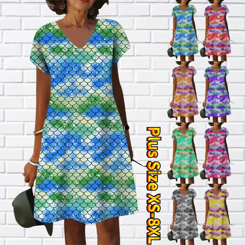 Женское винтажное платье с коротким рукавом, свободное вечернее платье до колен с V-образным вырезом и принтом
Женское винтажное платье с коротким рукавом, свободное вечернее платье до колен с V-образным вырезом и принтом