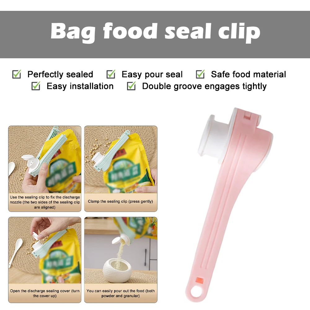 Snack Sealing Clip Fresh Keeping Sealer Clamp Plastic Bag Clip Food Saver For Travel Kitchen Gadgets Seal Pour Food Storage Tool
Snack Sealing Clip Fresh Keeping Sealer Clamp Plastic Bag Clip Food Saver For Travel Kitchen Gadgets Seal Pour Food Storage Tool