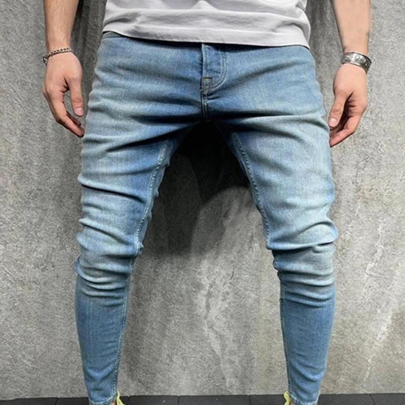 2022 New Jeans Men's Slim Fit Solid Color Long Pants Blue Color Simple Zipper Pants Clothing Man Trousers Jeans
2022 New Jeans Men's Slim Fit Solid Color Long Pants Blue Color Simple Zipper Pants Clothing Man Trousers Jeans
