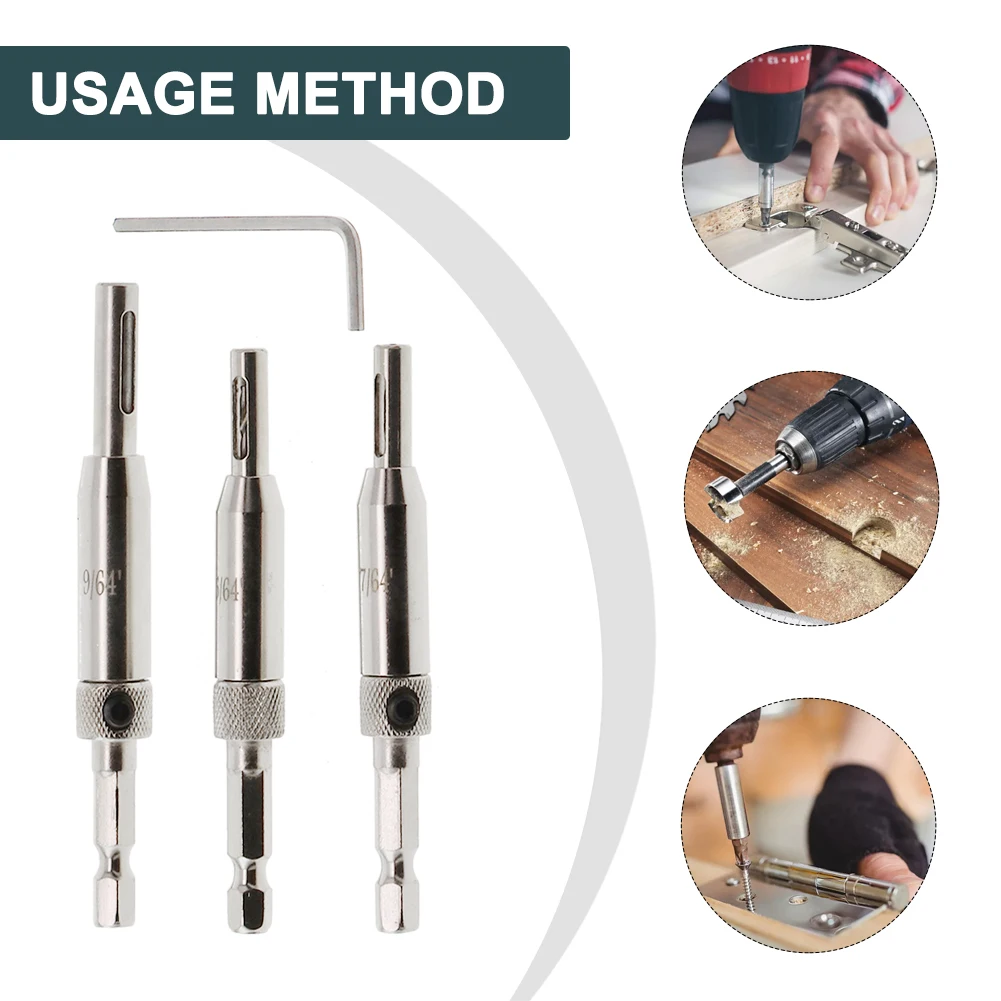 3pcs Self Centering Hinge Drill Bits Door Window Cabinet Cupboard Hinge Drilling Holes Cutter Woodworking Center Drill Bits
3pcs Self Centering Hinge Drill Bits Door Window Cabinet Cupboard Hinge Drilling Holes Cutter Woodworking Center Drill Bits