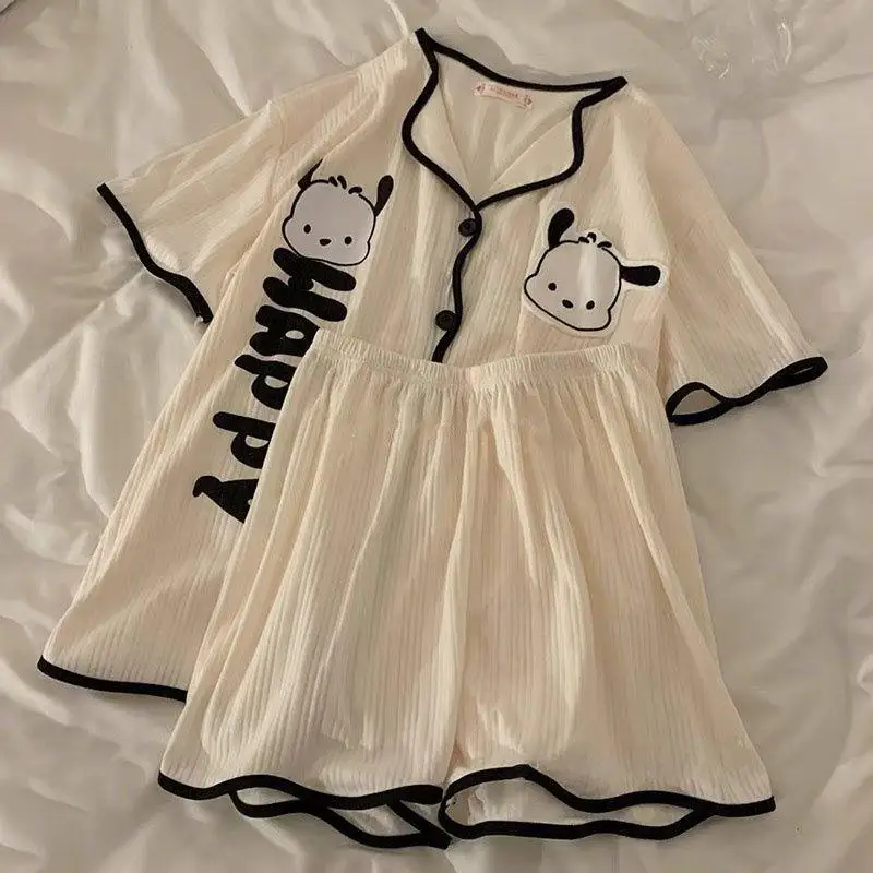 Kawaii Sanrio аниме понравико пижамы милая мультяшная Kuromi повседневная с коротким рукавом Свободная верхняя одежда Домашняя одежда Игрушки для девочек
Kawaii Sanrio аниме понравико пижамы милая мультяшная Kuromi повседневная с коротким рукавом Свободная верхняя одежда Домашняя одежда Игрушки для девочек