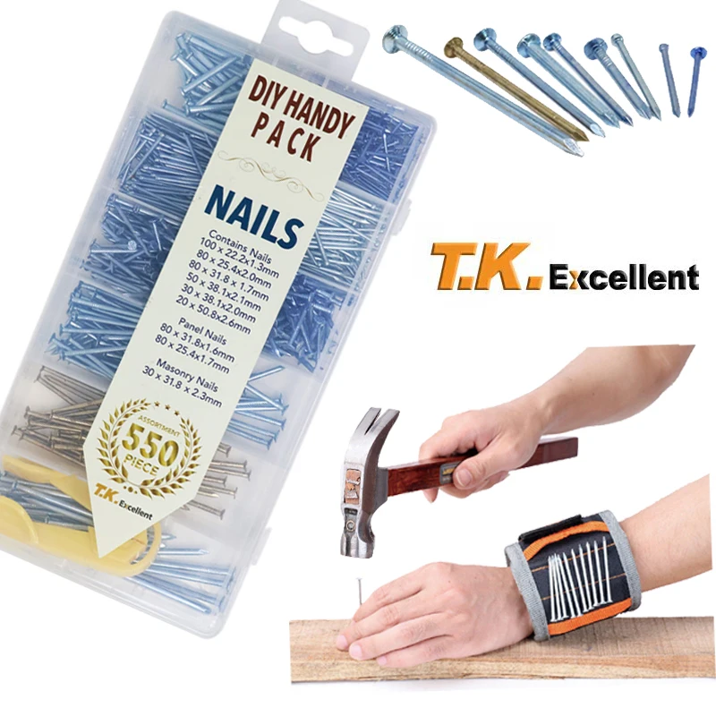 Round Head Pack Nails Small Common Wire Nails Masonry Tack Brass Snag,Zinc Plated Kit,550Pcs+ Free Nails Holder
Round Head Pack Nails Small Common Wire Nails Masonry Tack Brass Snag,Zinc Plated Kit,550Pcs+ Free Nails Holder