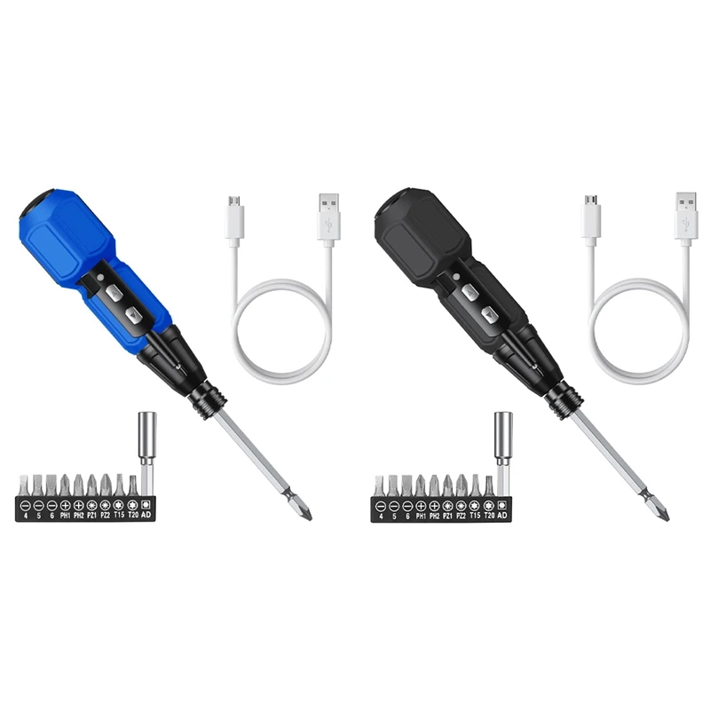 Automatic Home Repair Tool Kit Motorized Screwdriver With LED Lights And USB Cable, Blue
Automatic Home Repair Tool Kit Motorized Screwdriver With LED Lights And USB Cable, Blue