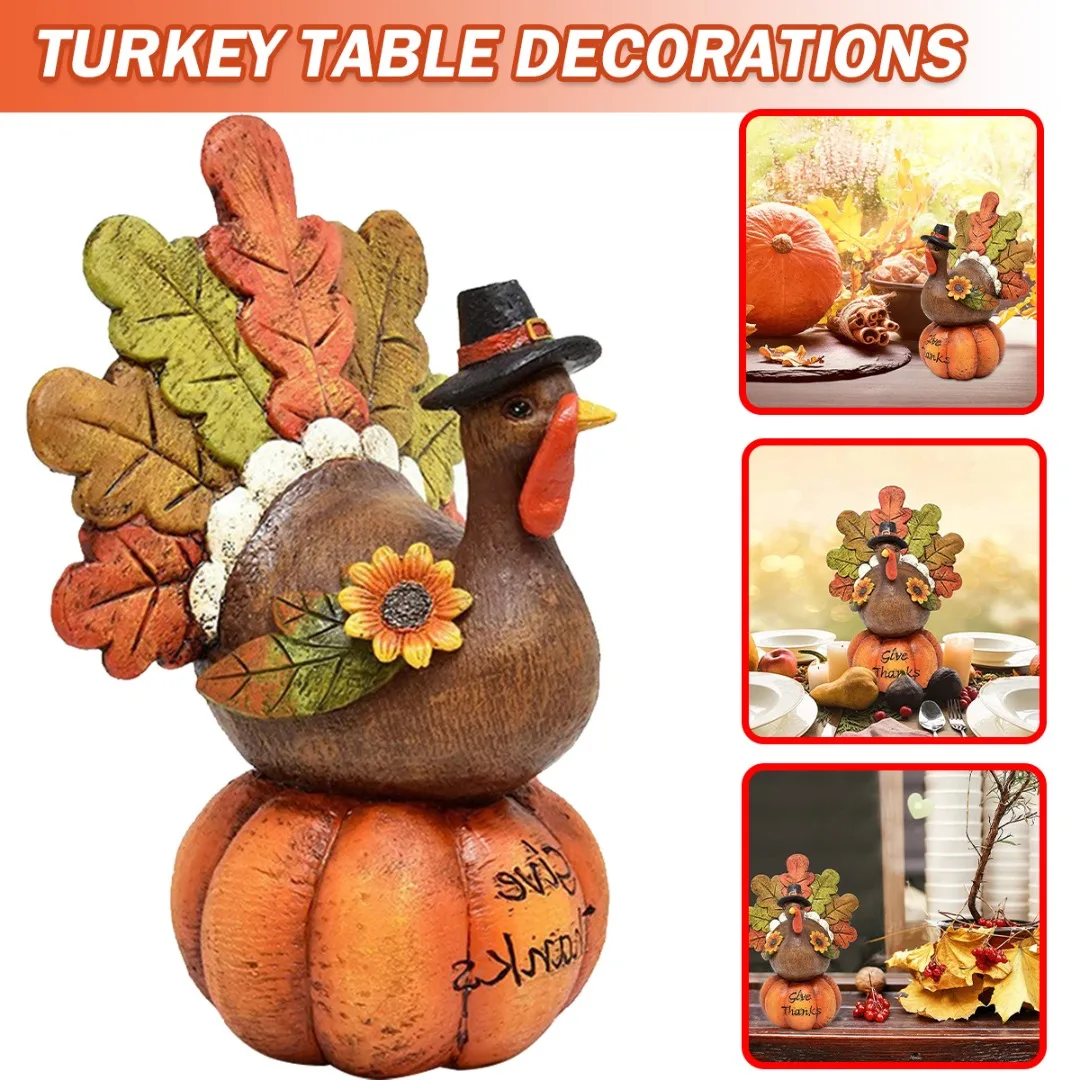 1pc Pumpkin Turkey Statues Thanksgiving Resin Dining Table Decoration Halloween Cloak Kitchen Ornament Give Thanks Figurine
1pc Pumpkin Turkey Statues Thanksgiving Resin Dining Table Decoration Halloween Cloak Kitchen Ornament Give Thanks Figurine