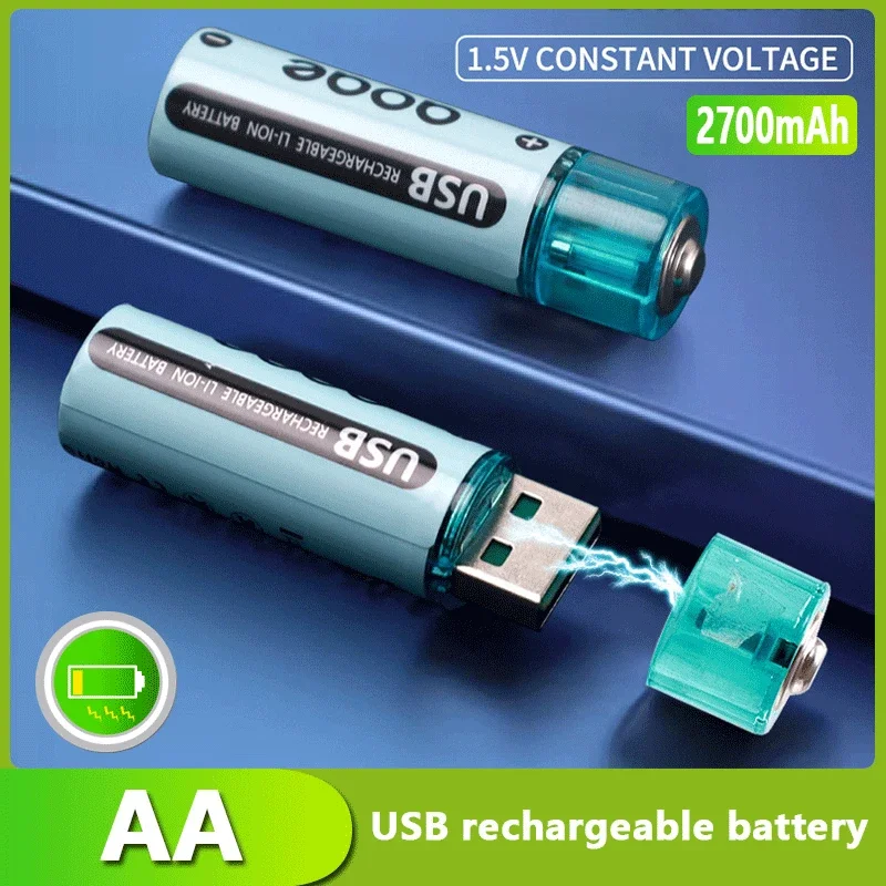 2700mAh 1.5V AA Rechargeable Batteries USB Recarregavel Li-ion for Remote Contro Fan Electric Toy Free Shipping аккумулятор АА
2700mAh 1.5V AA Rechargeable Batteries USB Recarregavel Li-ion for Remote Contro Fan Electric Toy Free Shipping аккумулятор АА