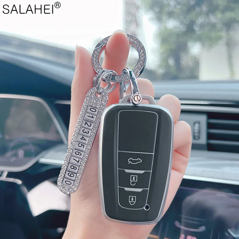 

TPU Car Remote Key Cover Case Shell For Toyota Prius Camry Corolla C-HR CHR RAV4 Prado 2018 New Prado Avalon Auto Accessories