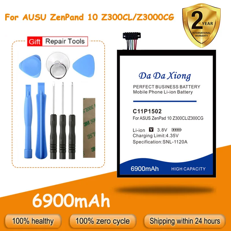 

Аккумулятор C11P1502 большой емкости 6900 мАч для ASUS ZenPad 10 Z300C Z300CL Z300CG Z300M P023 P01T 10,1, Бесплатные инструменты