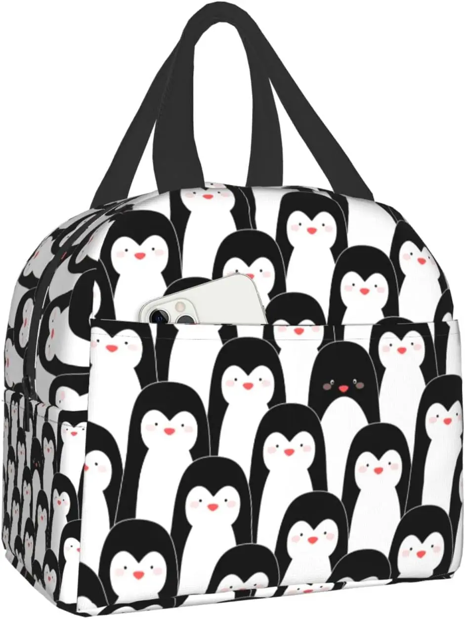 Cute Penguins Print Insulated Tote Lunch Bag with Pockets Women & Men Reusable Portable Thermal Cooler Box for Picnic Travel
Cute Penguins Print Insulated Tote Lunch Bag with Pockets Women & Men Reusable Portable Thermal Cooler Box for Picnic Travel