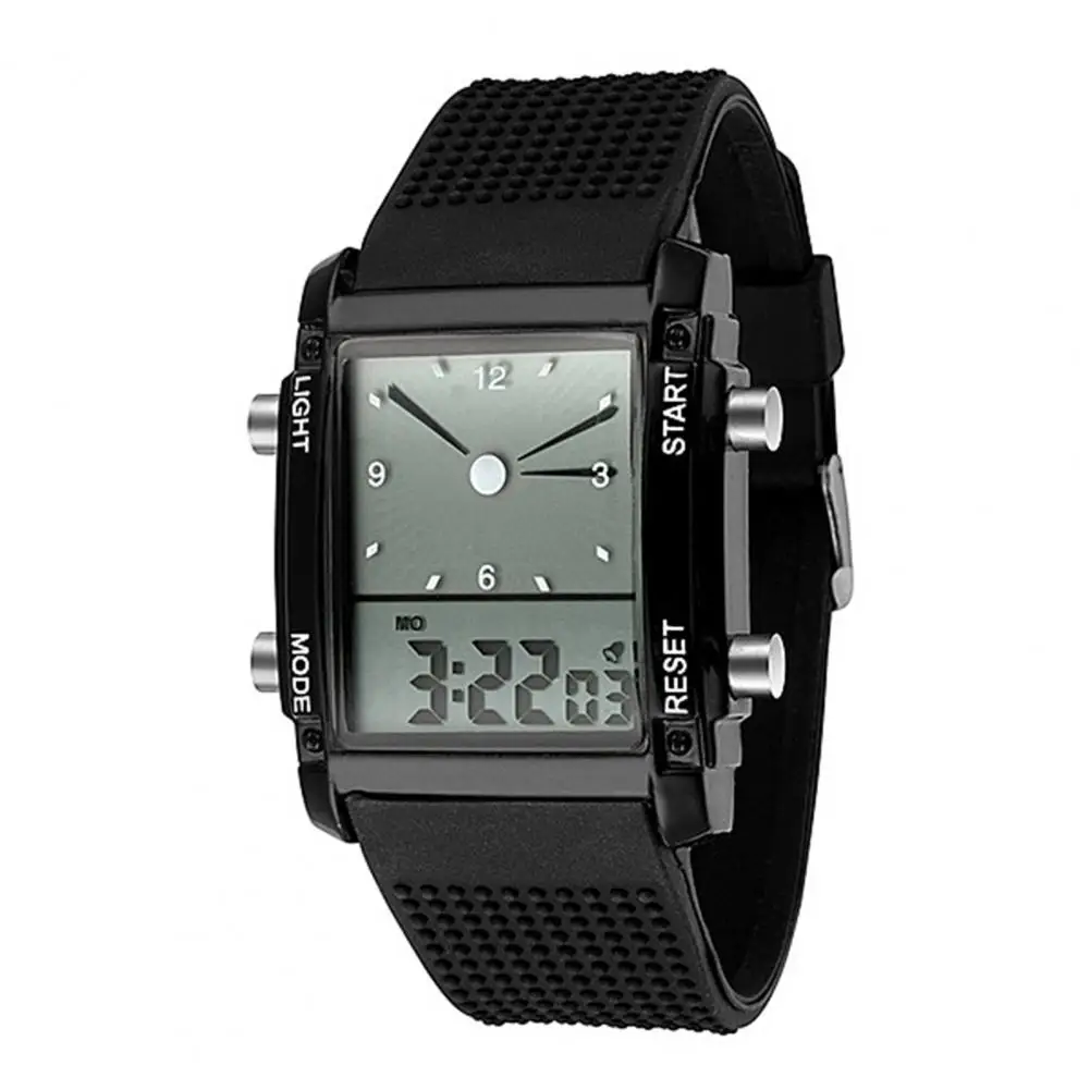 

Quartz Movement Compact Dual LCD Chronograph Digital Wrist Watch for Couples