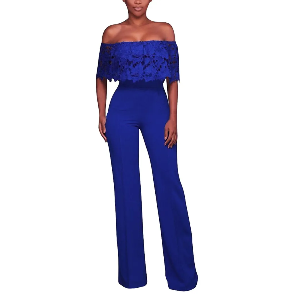 Women'S Sleeveless Casual Flower Lace Off Shoulder Formal Party Jumpsuit Romper Women Summer Bodysuit Women Overalls Romper
Women'S Sleeveless Casual Flower Lace Off Shoulder Formal Party Jumpsuit Romper Women Summer Bodysuit Women Overalls Romper