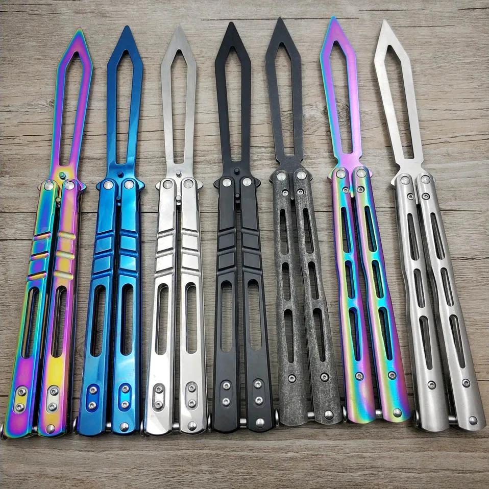 Складной тренировочный нож из нержавеющей стали с эффектом потертости камня 
Складной тренировочный нож из нержавеющей стали с эффектом потертости камня