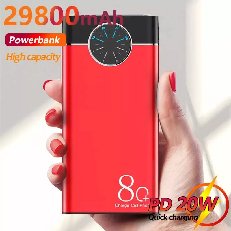 2023NEW Portable Power Bank 29800mAh Digital Display Rechargeable External Battery with LED Light Charger for IPhone Xiaomi
2023NEW Portable Power Bank 29800mAh Digital Display Rechargeable External Battery with LED Light Charger for IPhone Xiaomi