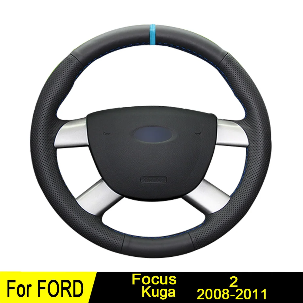 Чехол рулевого колеса автомобиля для Ford Kuga 2011-2008 Focus 2, черный, сделай сам, прошитый вручную, нескользящий, из натуральной кожи, четыре сезона
Чехол рулевого колеса автомобиля для Ford Kuga 2011-2008 Focus 2, черный, сделай сам, прошитый вручную, нескользящий, из натуральной кожи, четыре сезона