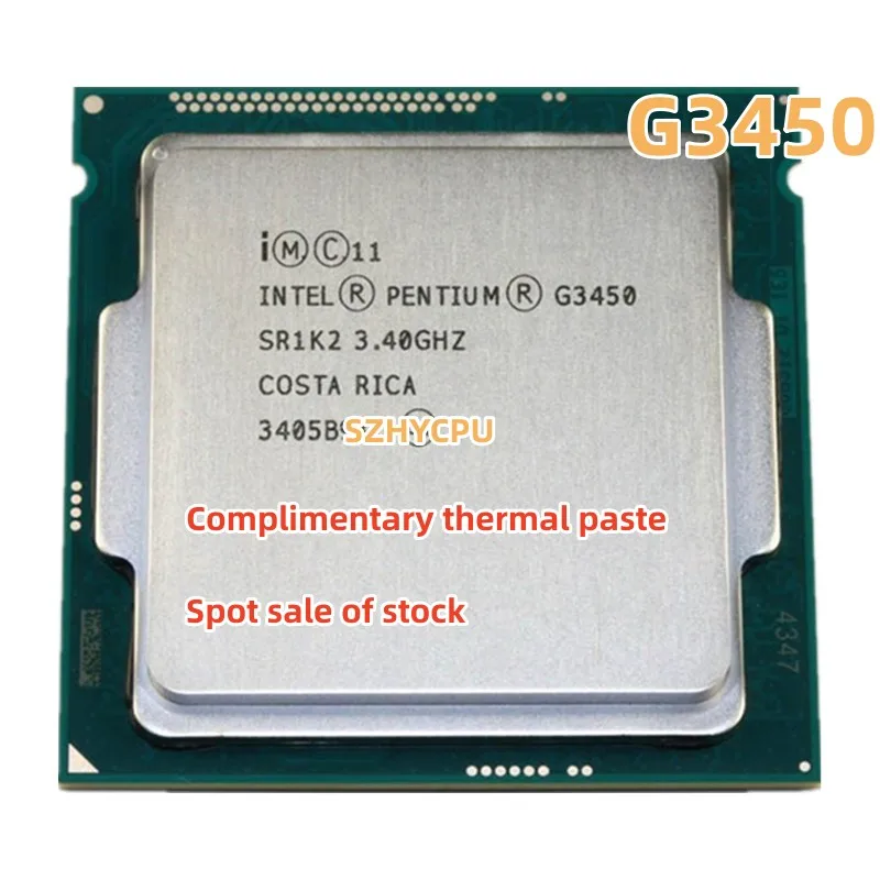 

Used Intel Pentium G3450 3.4GHz Dual-Core 3M 53W LGA 1150 CPU Processor