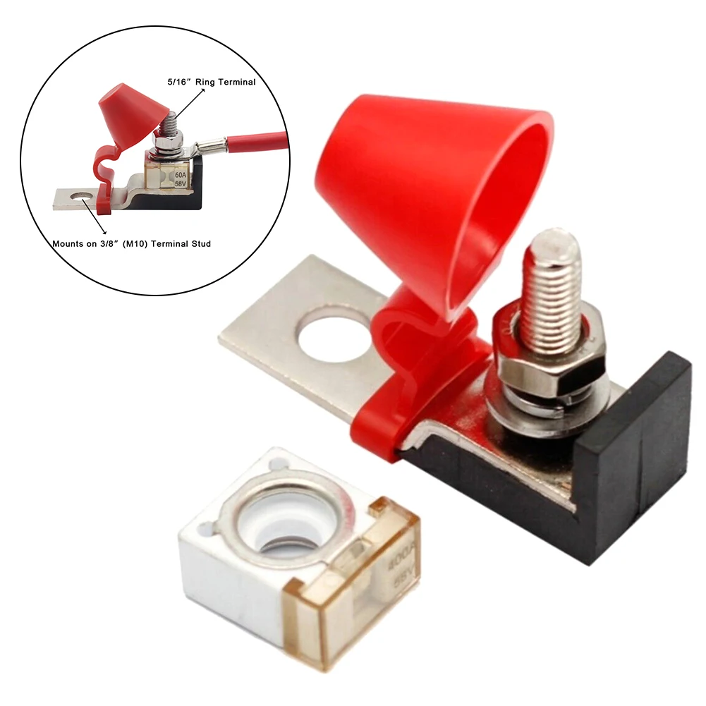 Car Fuse Holder Battery Terminal Mount 8MM Includes 1Pc 60 Amp Fuse Battery Terminal Holder Holder For RV Cruise Ship Crane
Car Fuse Holder Battery Terminal Mount 8MM Includes 1Pc 60 Amp Fuse Battery Terminal Holder Holder For RV Cruise Ship Crane