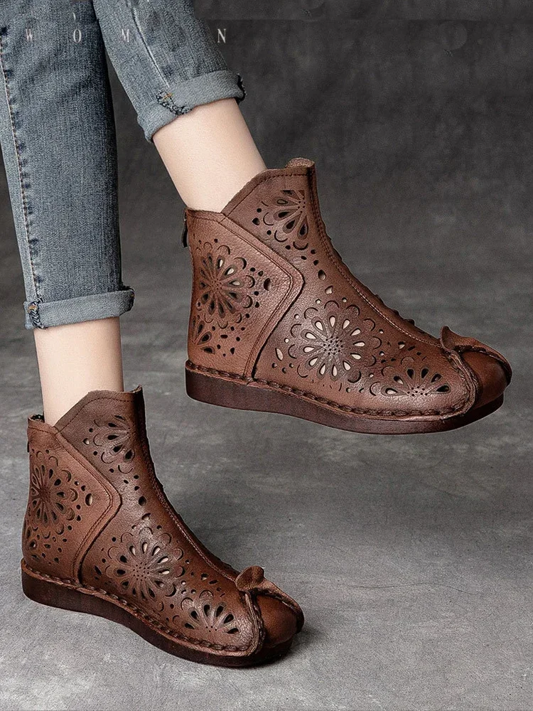 Birkuir Hollow Out Summer Ankle Boots For Women High Top Sandals Genuine Leather Short Boots Ladies Luxury Boots Flats Shoes
Birkuir Hollow Out Summer Ankle Boots For Women High Top Sandals Genuine Leather Short Boots Ladies Luxury Boots Flats Shoes