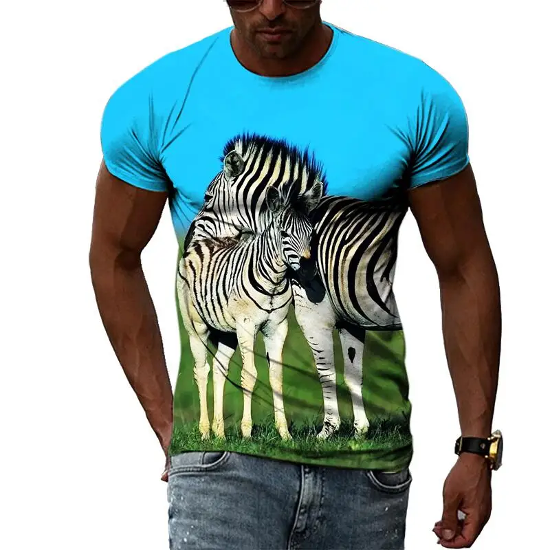 New Tide Summer Fashion Zebra Picture T-shirts Casual Print Tees Hip Hop Personality Round Neck Short Sleeve Tops
New Tide Summer Fashion Zebra Picture T-shirts Casual Print Tees Hip Hop Personality Round Neck Short Sleeve Tops