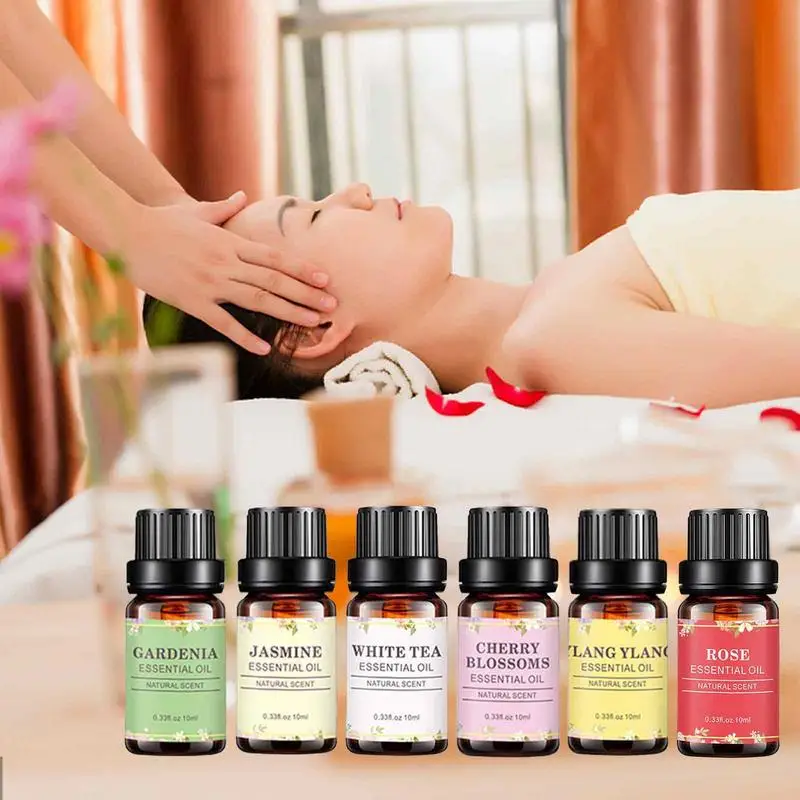 

6Pcs Massage Fragrance Oils Relaxing Aroma Oil Organic Blends For Diffusers 10ml Body Essence Stress Relief Body Essential Oil