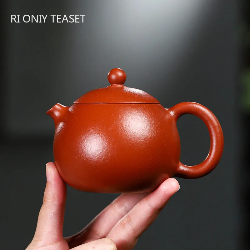 

200ml Yixing Raw Ore Purple Clay Teapots Famous Artists Handmade Xishi Tea Pot Beauty Kettle Chinese Zisha Tea Set Teaware