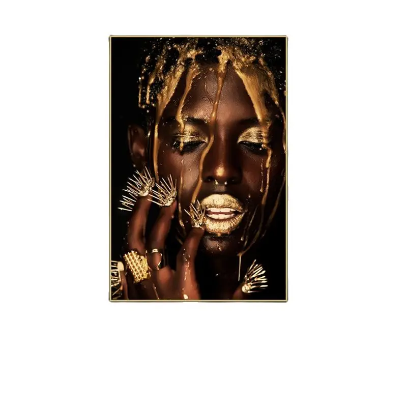 Black and Gold African Art Woman Poster Print Modern Home Decor Canvas Painting Black Women Wall Pictures for Living Room Mural
Black and Gold African Art Woman Poster Print Modern Home Decor Canvas Painting Black Women Wall Pictures for Living Room Mural