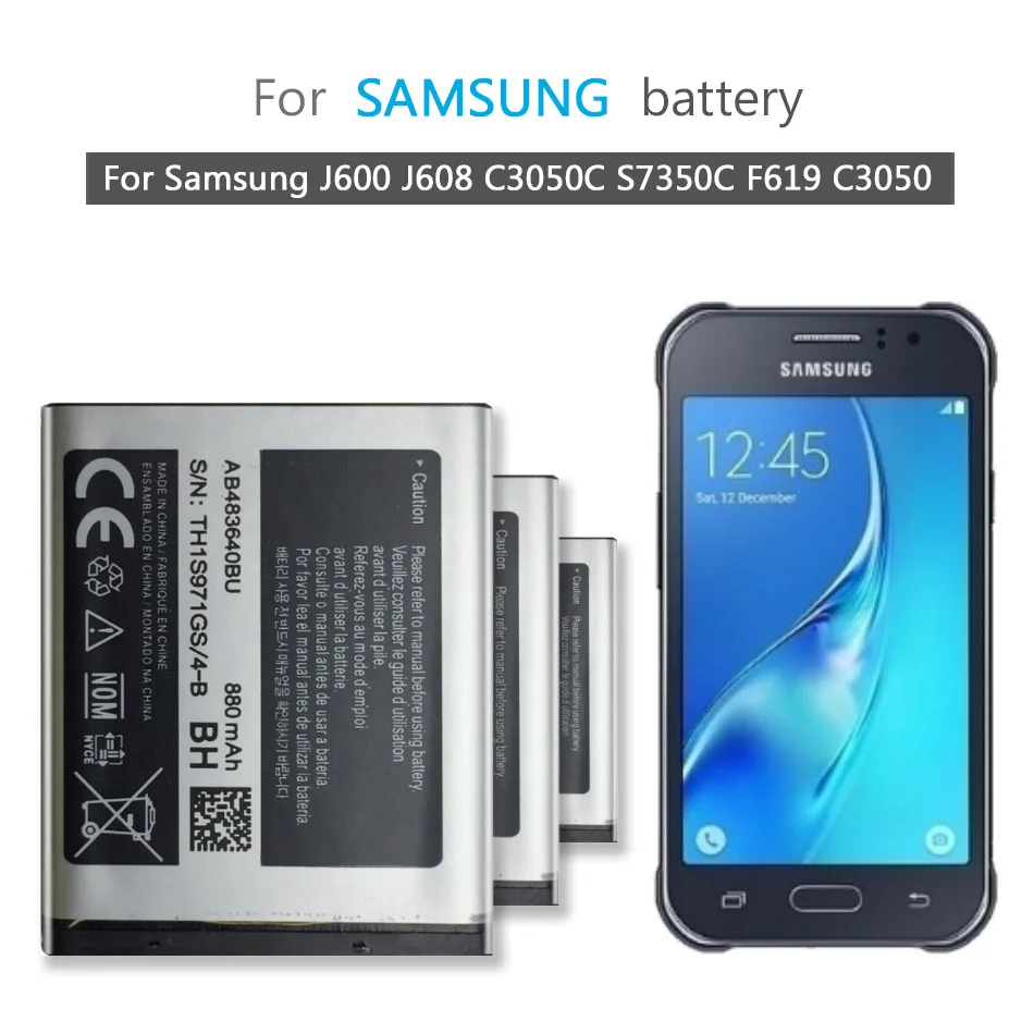 AB483640BU 880 мАч для Samsung аккумулятор телефона J600 J608 B3210 C3050 E740 E748 F110 F118 F619 G618 J218 + номер