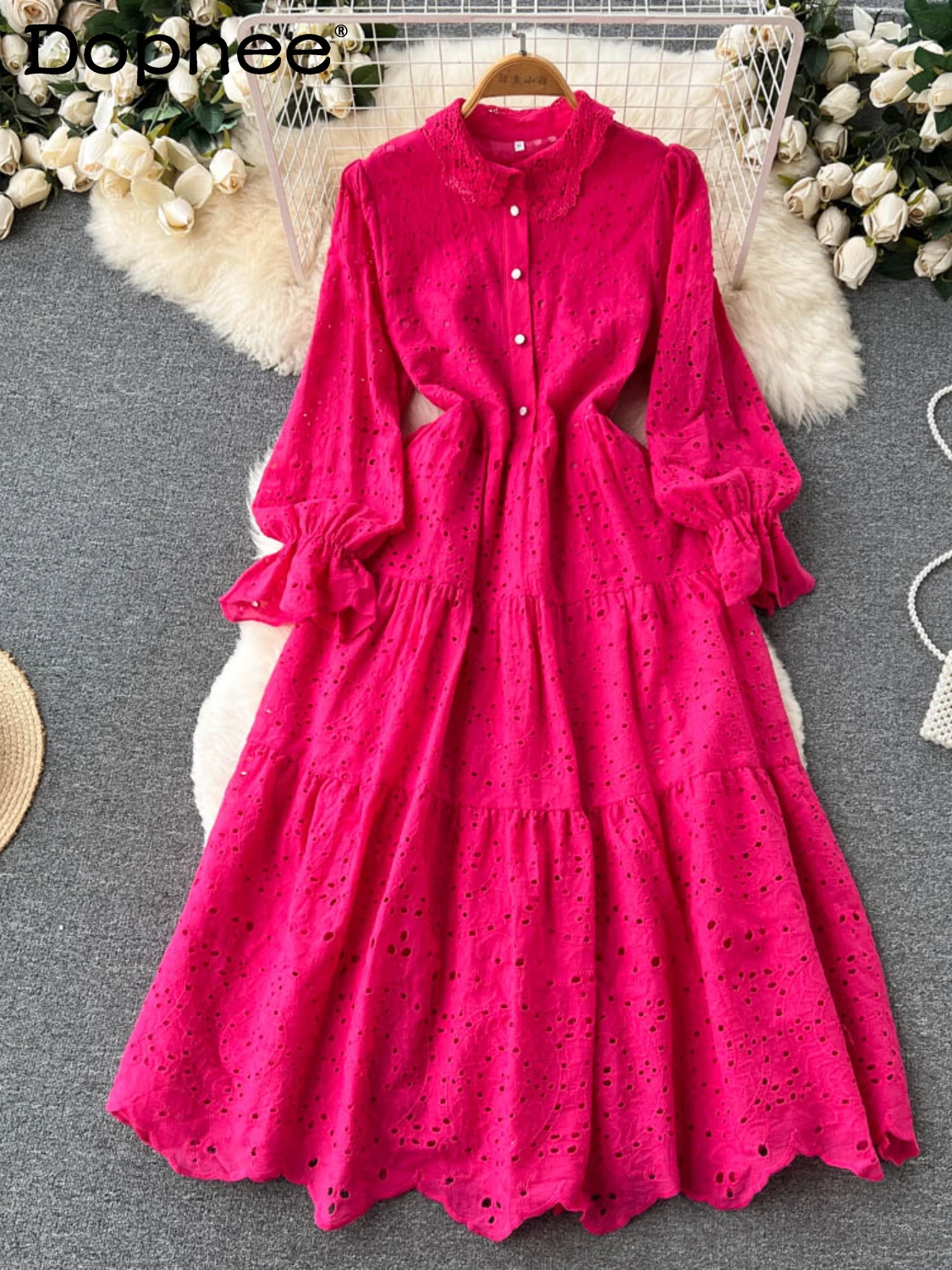 Женское платье с вышивкой и рукавом-колоколом, Элегантное Длинное приталенное платье с высокой талией в стиле бохо для отпуска, Новинка лета 2022 
Женское платье с вышивкой и рукавом-колоколом, Элегантное Длинное приталенное платье с высокой талией в стиле бохо для отпуска, Новинка лета 2022