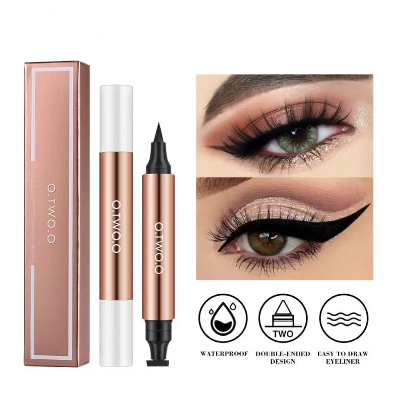 

Eyeliner Stamp Eye Liner With Black Liquid Both Ends Waterproof Dry Fast Cosmetics Eyeliner Pencil Maquillajes Para Mujer Makeup