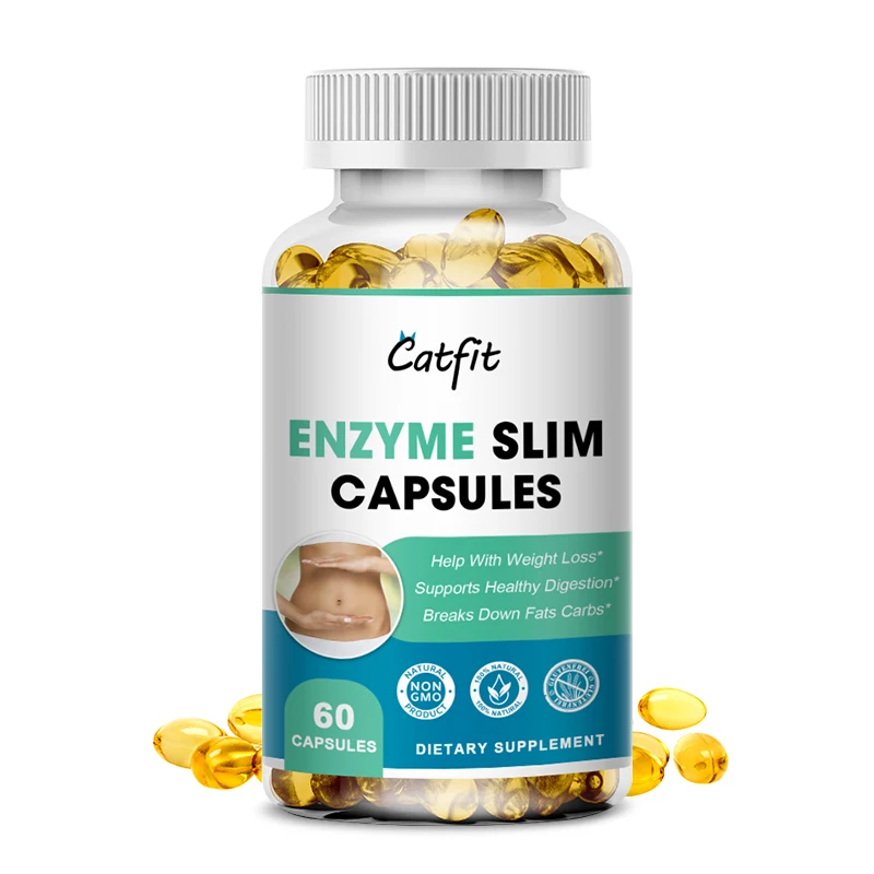 

Catfit Collagen Enzyme Capsules Slimming Fat Burning Losing Weight Appetite Suppressant Support Digestive and Immune Health
