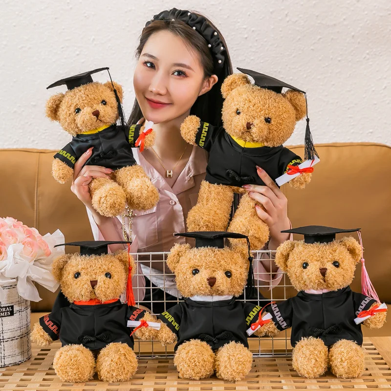 

30/40cm Cute Teddy Bear Plush Toys Doctor Bachelor Graduation Teddy Bear Plush Dolls Stuffed Soft Teddy Bear Graduation Gifts