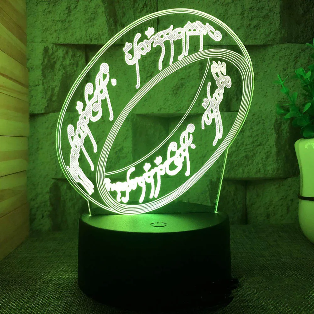 3d acrylic illusion night light Lord of the Rings 16 color touch remote control children's bedroom atmosphere night light gift
3d acrylic illusion night light Lord of the Rings 16 color touch remote control children's bedroom atmosphere night light gift