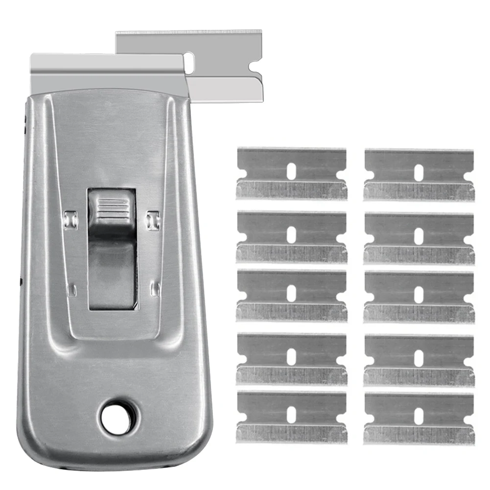 Razor Scraper Set With 10 Blades Multi-Purpose Steel Single Edge Razor Blade Scraper Household Floor Oven Ceramic Cleaning Tool
Razor Scraper Set With 10 Blades Multi-Purpose Steel Single Edge Razor Blade Scraper Household Floor Oven Ceramic Cleaning Tool